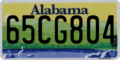 AL license plate 65CG804