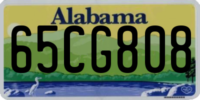 AL license plate 65CG808