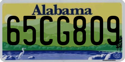 AL license plate 65CG809