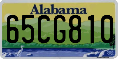 AL license plate 65CG810