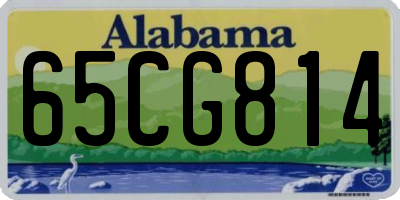 AL license plate 65CG814
