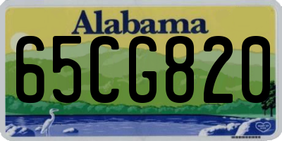 AL license plate 65CG820