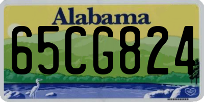 AL license plate 65CG824