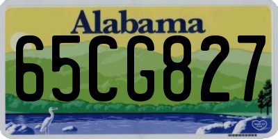 AL license plate 65CG827