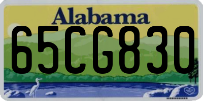 AL license plate 65CG830