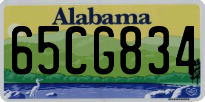 AL license plate 65CG834