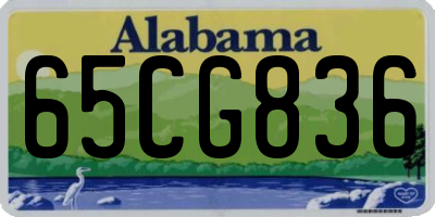 AL license plate 65CG836