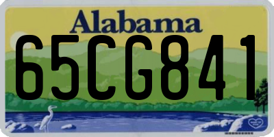 AL license plate 65CG841