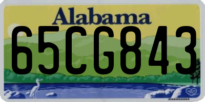 AL license plate 65CG843