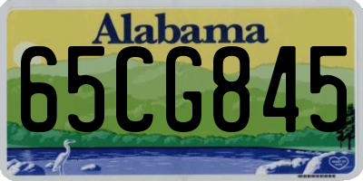 AL license plate 65CG845