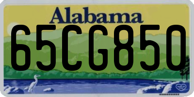 AL license plate 65CG850