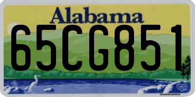 AL license plate 65CG851