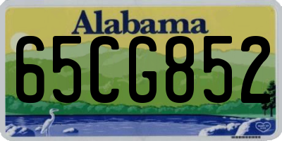 AL license plate 65CG852