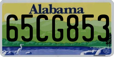 AL license plate 65CG853