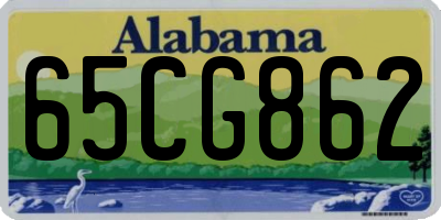 AL license plate 65CG862