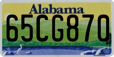 AL license plate 65CG870