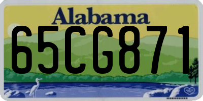 AL license plate 65CG871