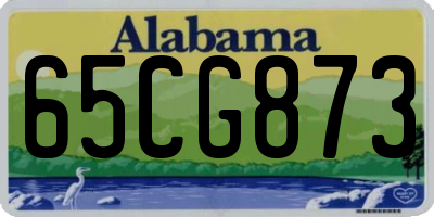 AL license plate 65CG873