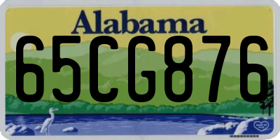 AL license plate 65CG876