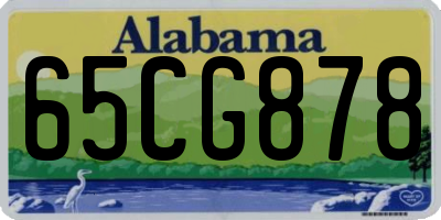 AL license plate 65CG878