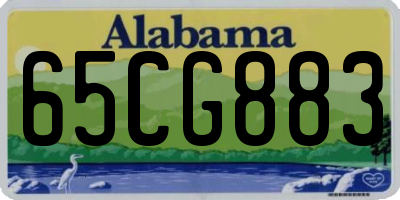 AL license plate 65CG883