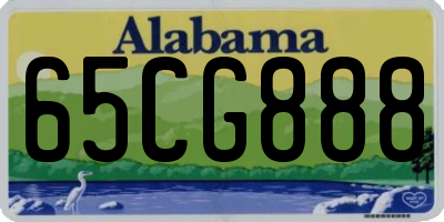 AL license plate 65CG888
