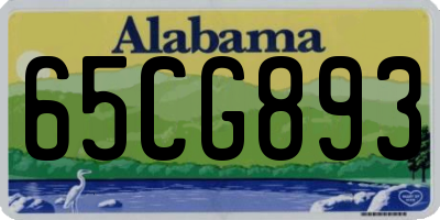 AL license plate 65CG893