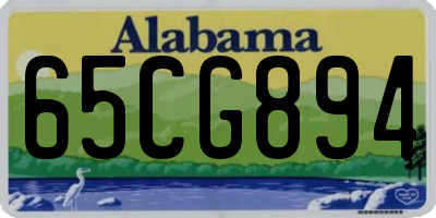 AL license plate 65CG894