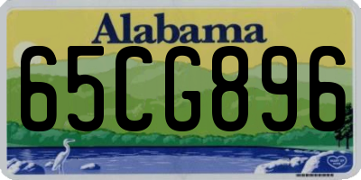 AL license plate 65CG896