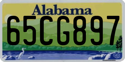 AL license plate 65CG897