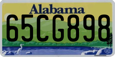 AL license plate 65CG898