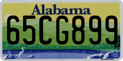 AL license plate 65CG899