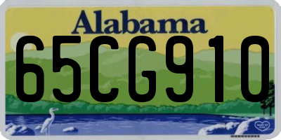 AL license plate 65CG910