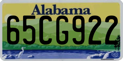 AL license plate 65CG922