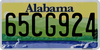 AL license plate 65CG924