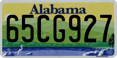 AL license plate 65CG927