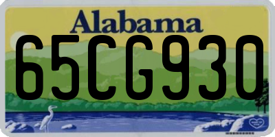 AL license plate 65CG930