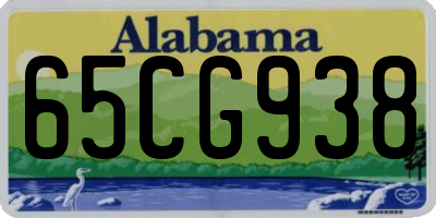 AL license plate 65CG938