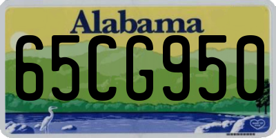 AL license plate 65CG950