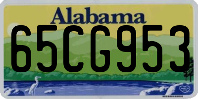 AL license plate 65CG953