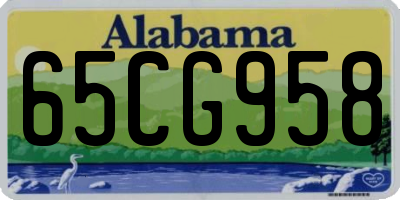 AL license plate 65CG958