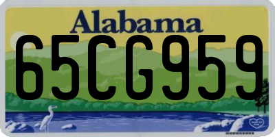 AL license plate 65CG959