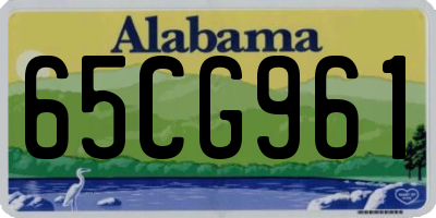 AL license plate 65CG961