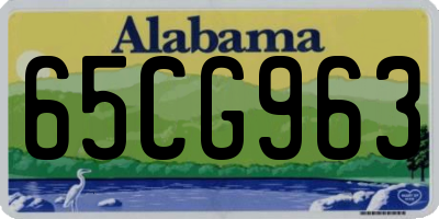 AL license plate 65CG963