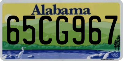 AL license plate 65CG967