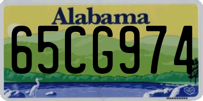 AL license plate 65CG974