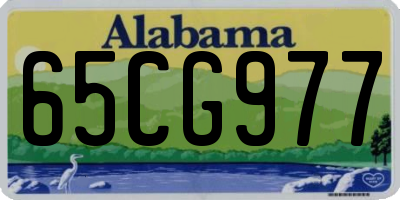 AL license plate 65CG977