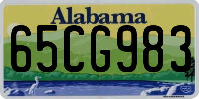 AL license plate 65CG983