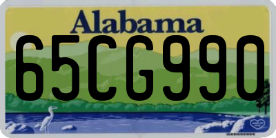 AL license plate 65CG990