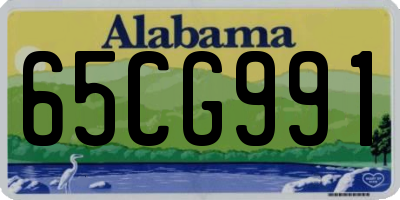 AL license plate 65CG991
